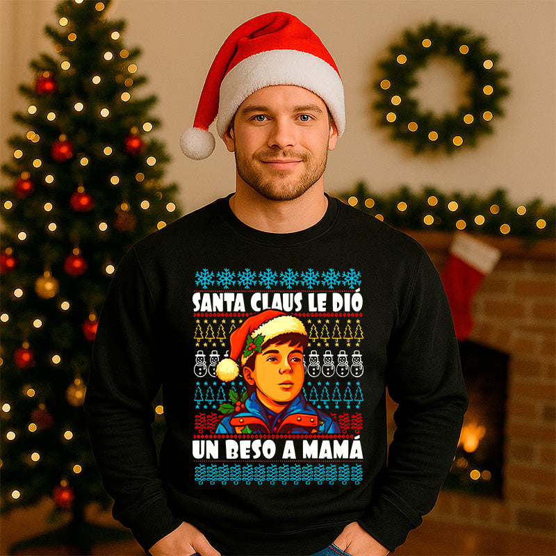 Sudadera de Santa Claus besas a mamá