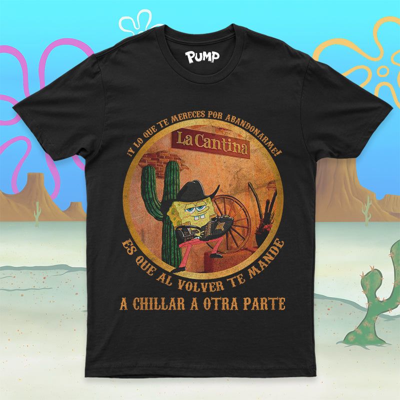 Playera de Bob esponja A CHILLAR A OTRA PARTE